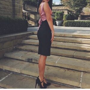 2 H&M Black and Navy Pencil Skirt Set